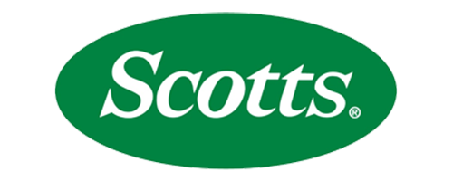 Green oval logo with the word "Scotts" in white text.