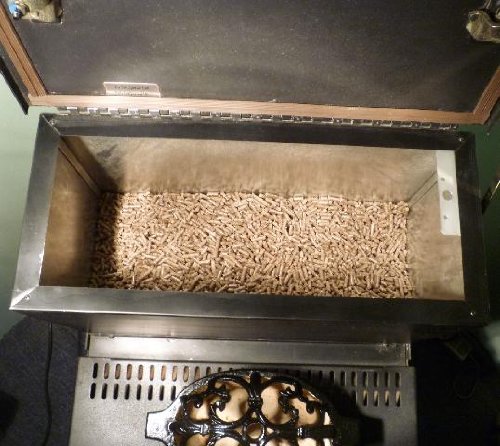 pellet stove hopper